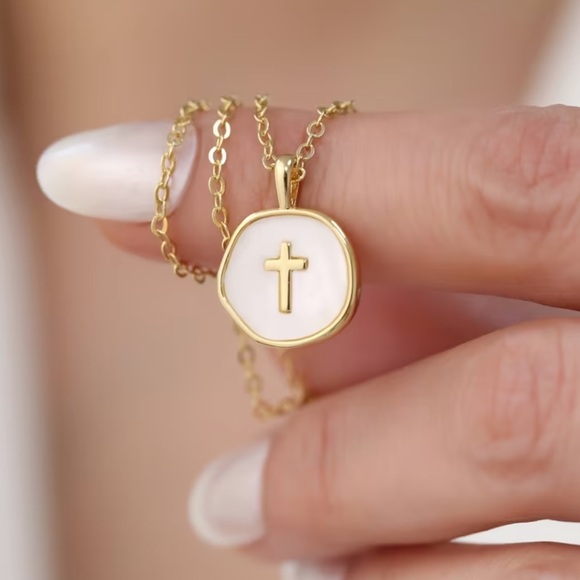 Gold Cross Pendant Necklace - Picture 5 of 5